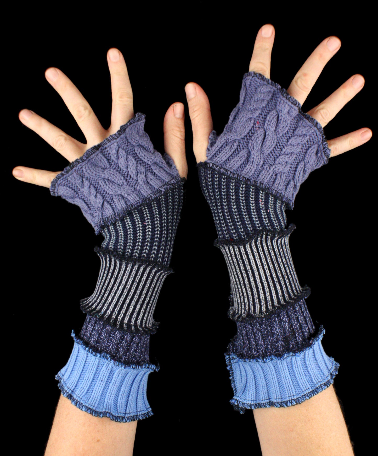 Arm Warmers - WOOL-FREE - made from upcycled sweaters