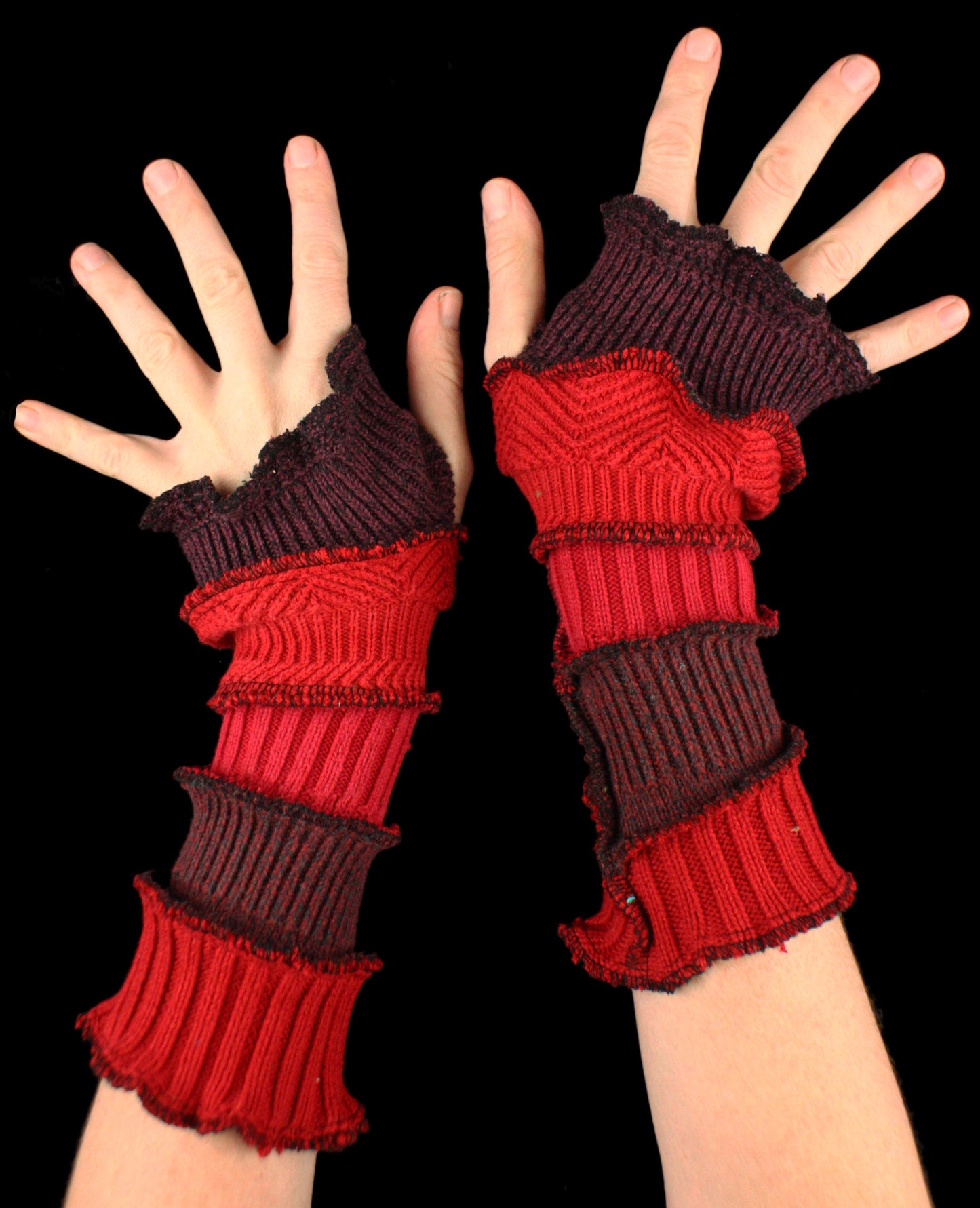 Arm Warmers - WOOL-FREE - made from upcycled sweaters