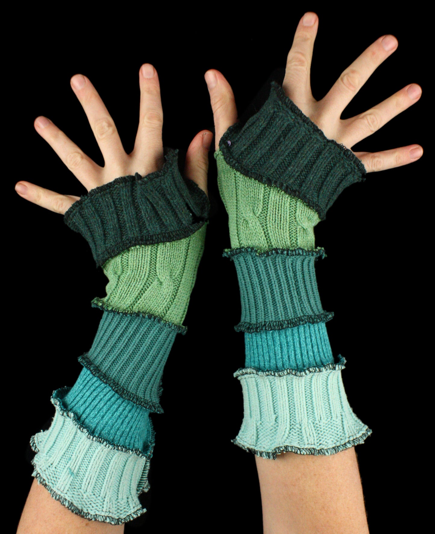 Arm Warmers - WOOL-FREE - made from upcycled sweaters