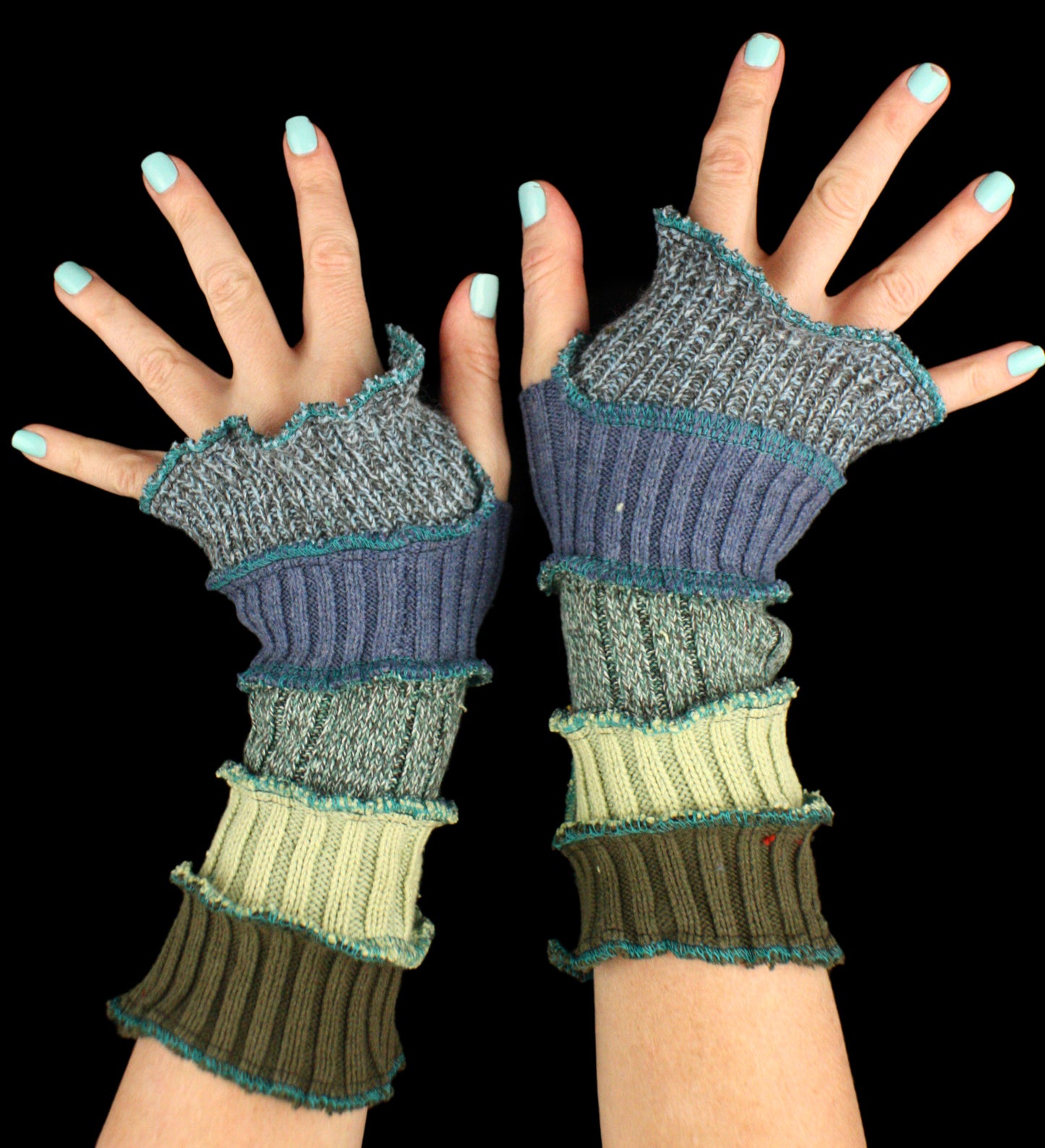 Arm Warmers - WOOL-FREE - made from upcycled sweaters