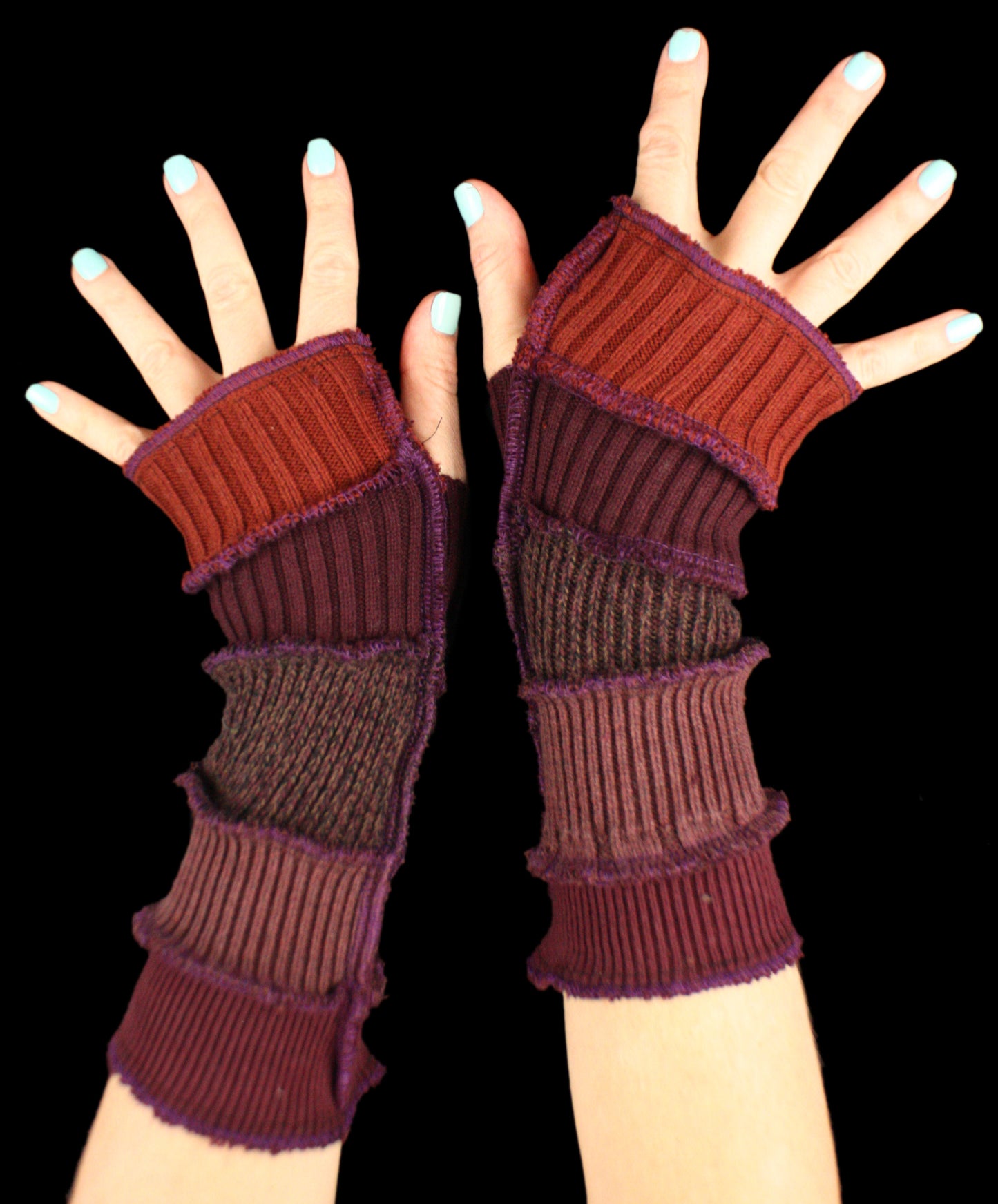 Arm Warmers - WOOL-FREE - made from upcycled sweaters