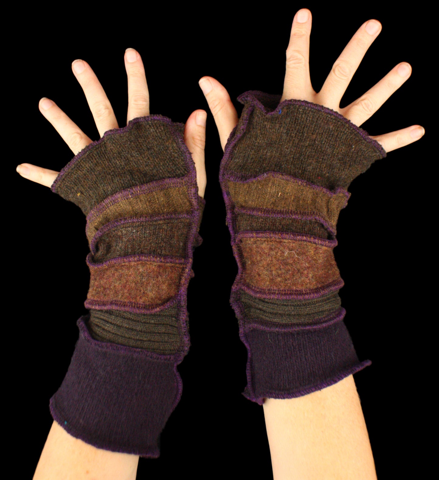 Arm Warmers - LARGE - made from upcycled sweaters