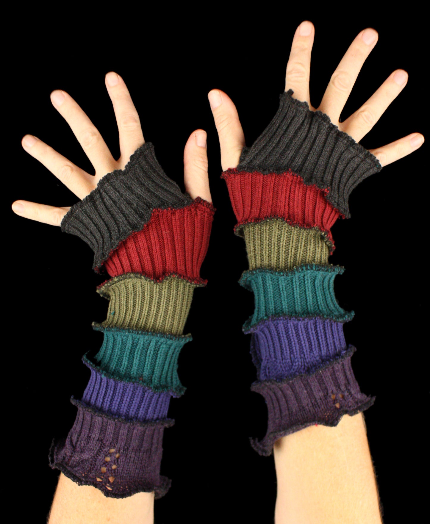 Arm Warmers - WOOL-FREE - made from upcycled sweaters