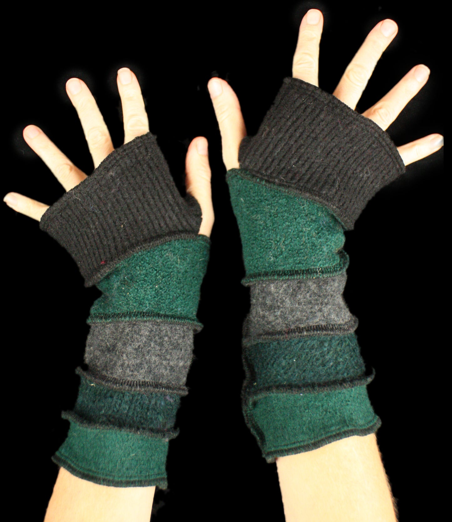 Arm Warmers - EXTRA WOOLLY - made from upcycled sweaters
