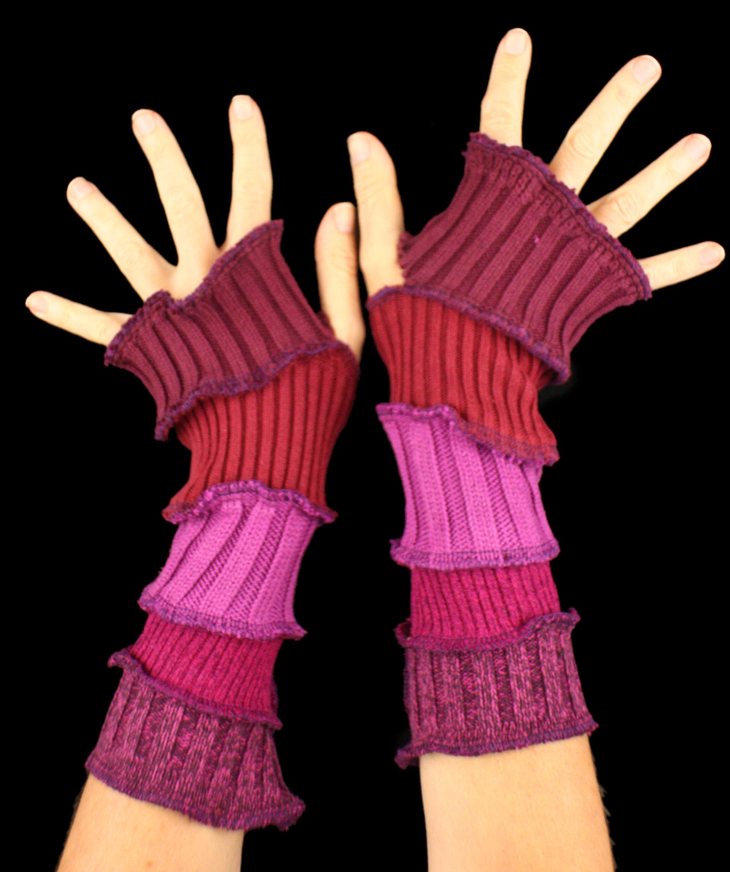 Arm Warmers - WOOL-FREE - made from upcycled sweaters