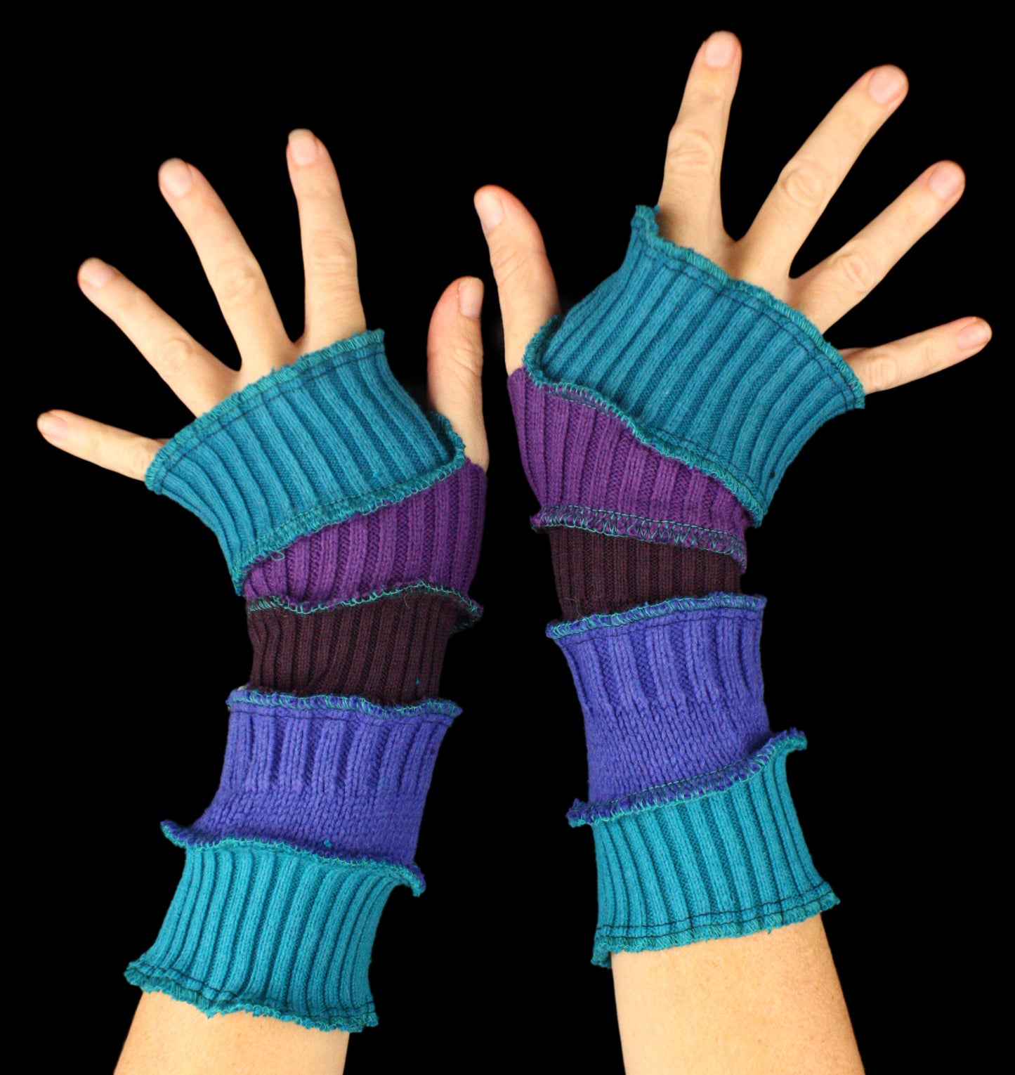 Arm Warmers - WOOL-FREE - made from upcycled sweaters