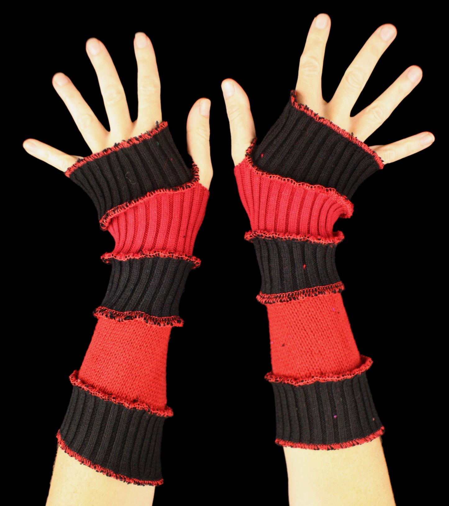 Arm Warmers - WOOL-FREE - made from upcycled sweaters