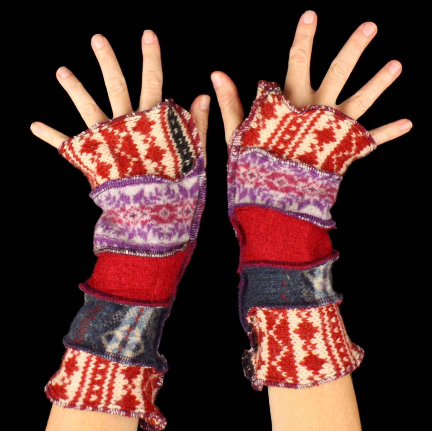 Arm Warmers - LARGE - made from upcycled sweaters