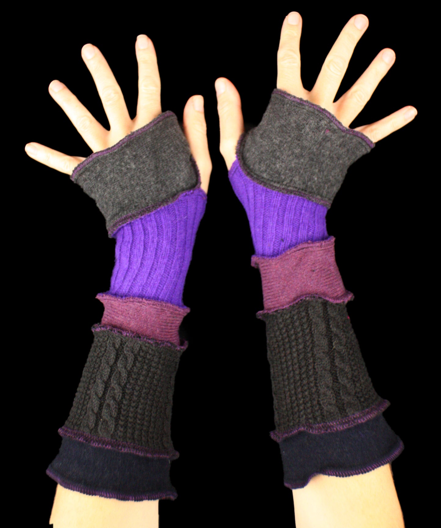 Arm Warmers - LARGE - made from upcycled sweaters