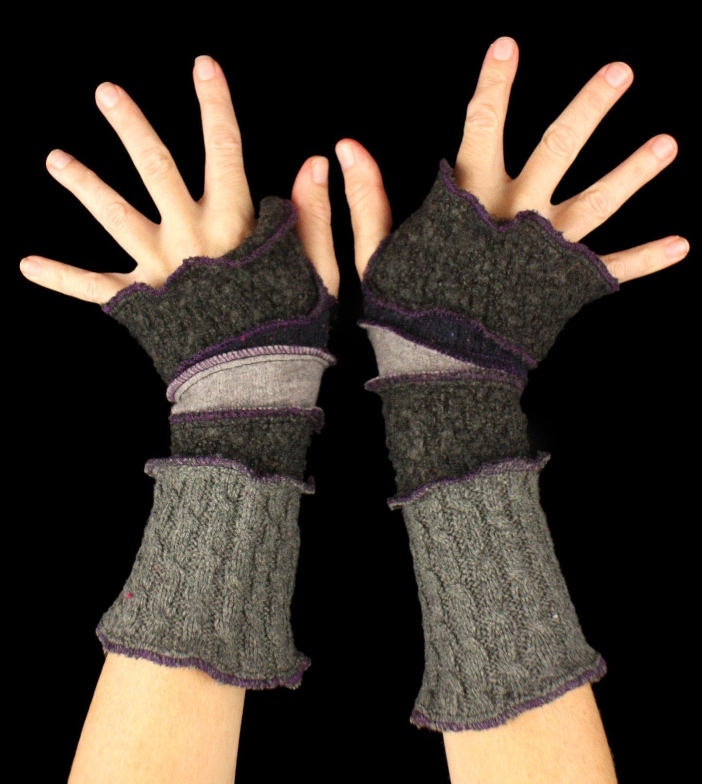 Arm Warmers - LARGE - made from upcycled sweaters