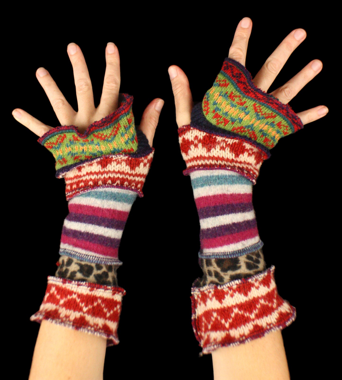 Arm Warmers - LARGE - made from upcycled sweaters