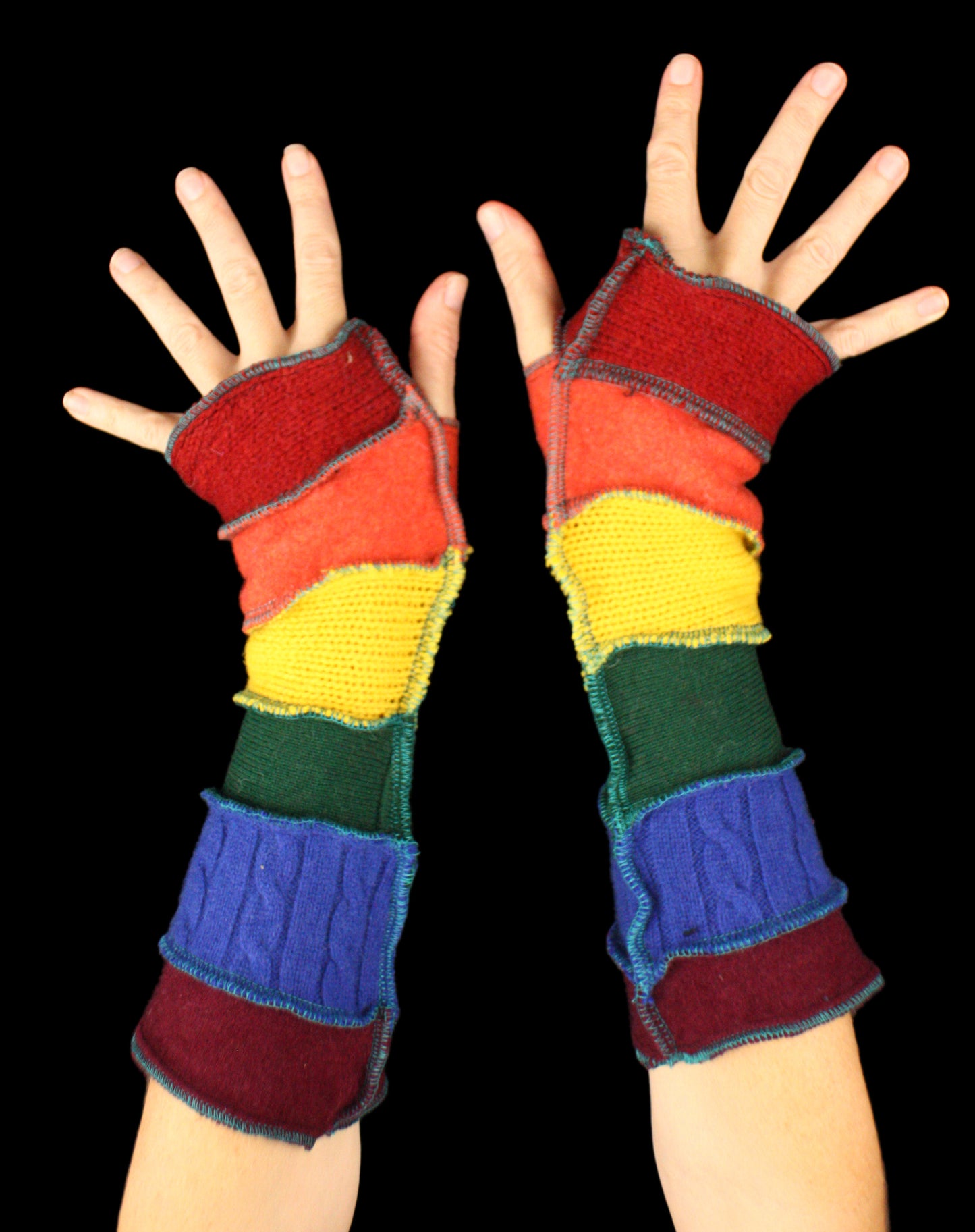 Arm Warmers - LARGE - made from upcycled sweaters