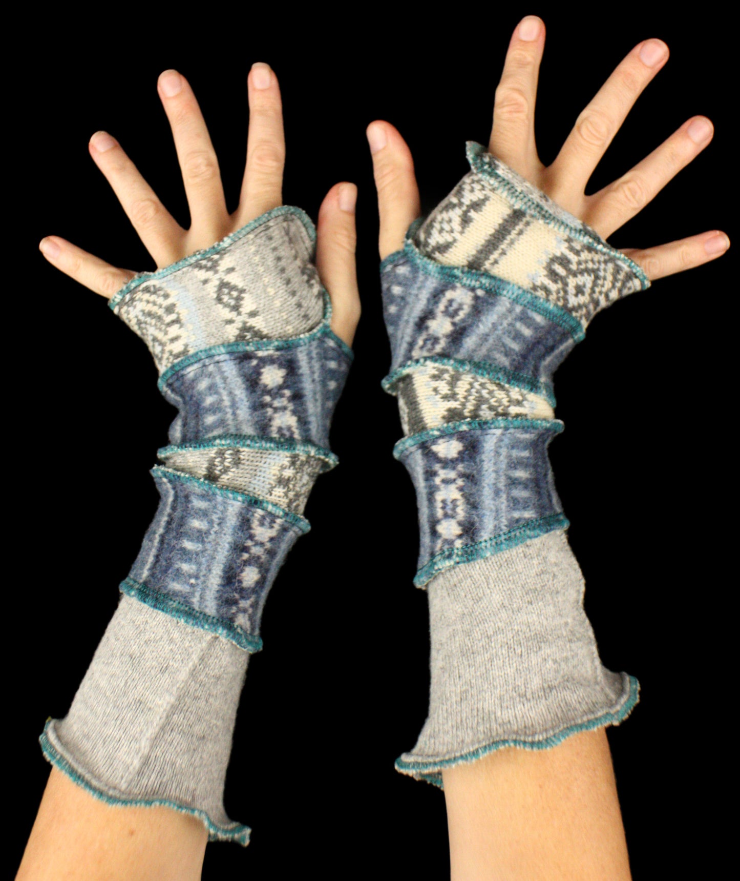 Arm Warmers - LARGE - made from upcycled sweaters