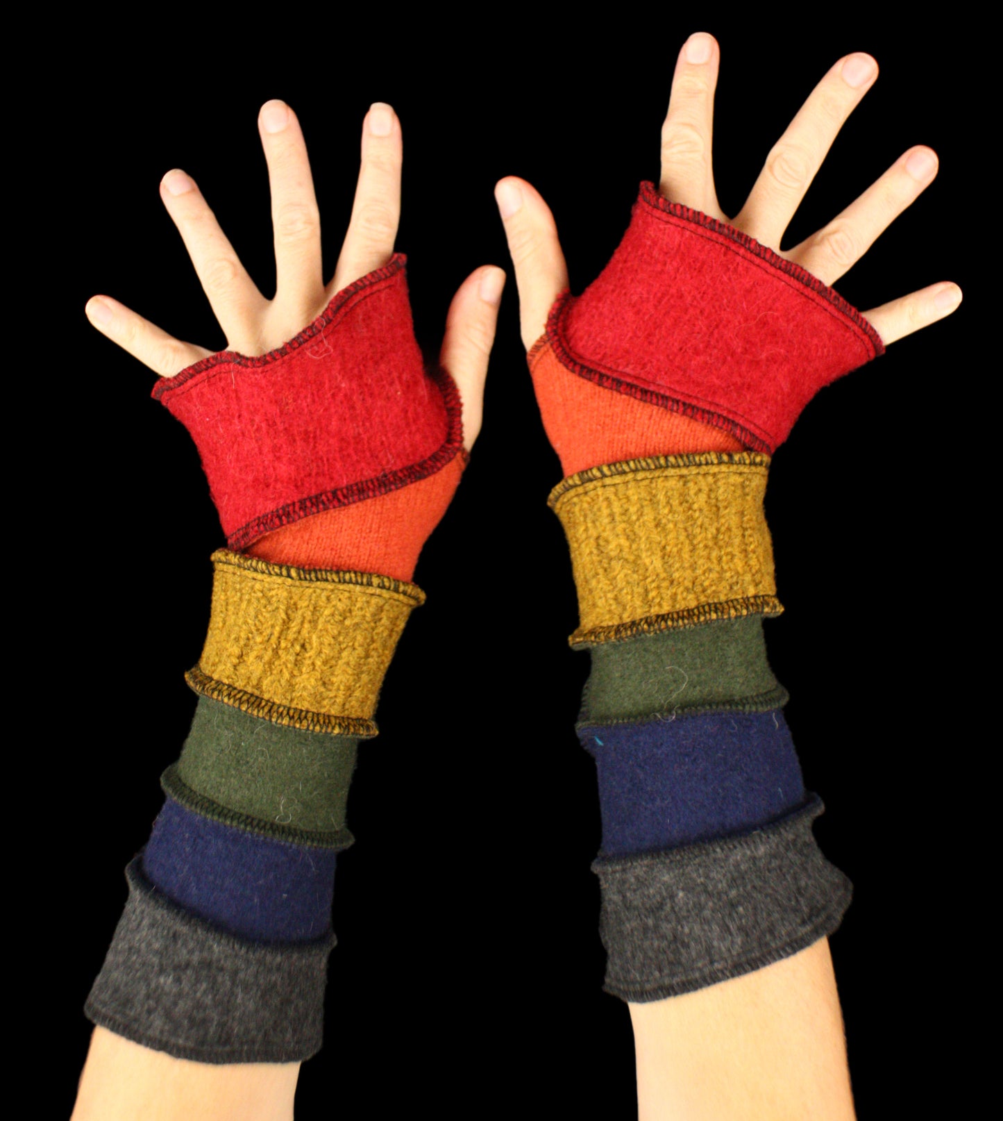 Arm Warmers - LARGE - made from upcycled sweaters
