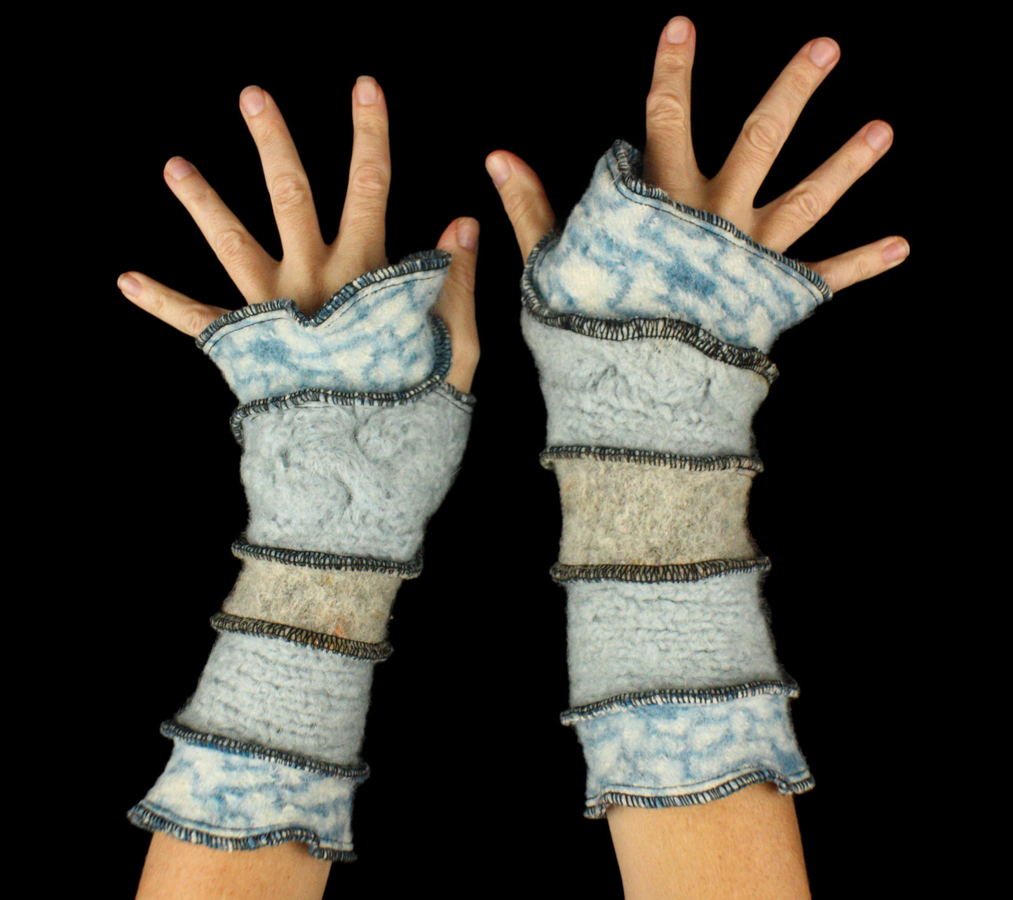 Arm Warmers - LARGE - made from upcycled sweaters
