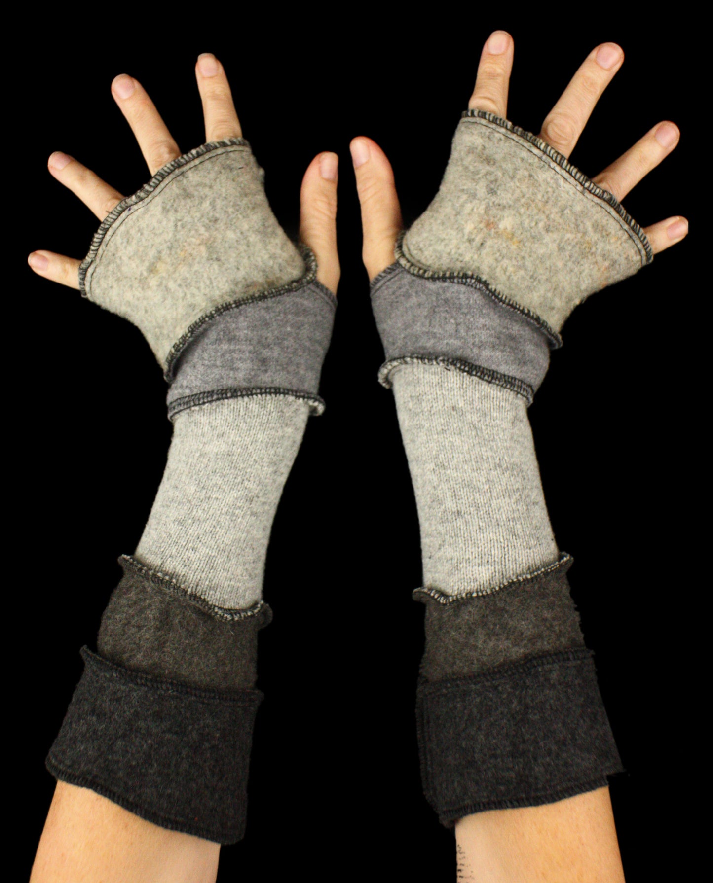 Arm Warmers - LARGE - made from upcycled sweaters