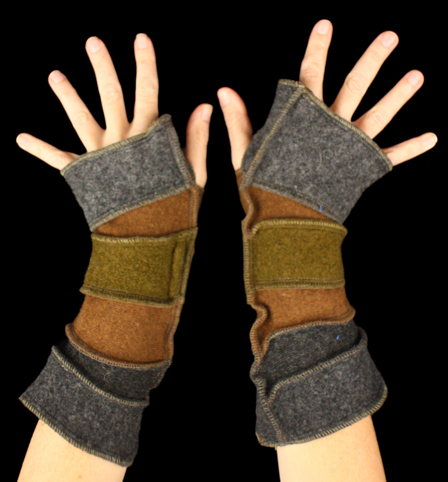 Arm Warmers - LARGE - made from upcycled sweaters