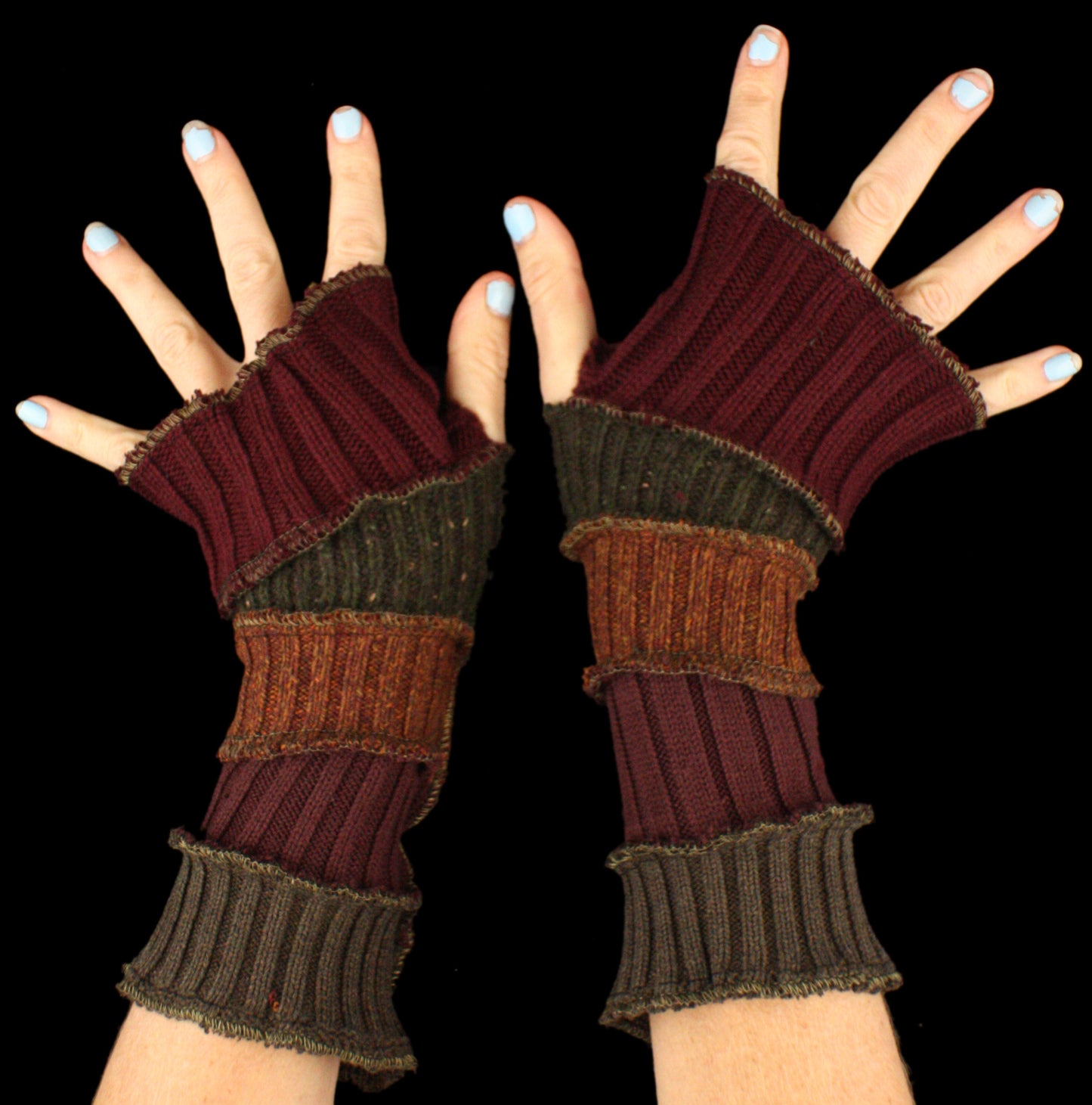 Arm Warmers - WOOL-FREE - made from upcycled sweaters