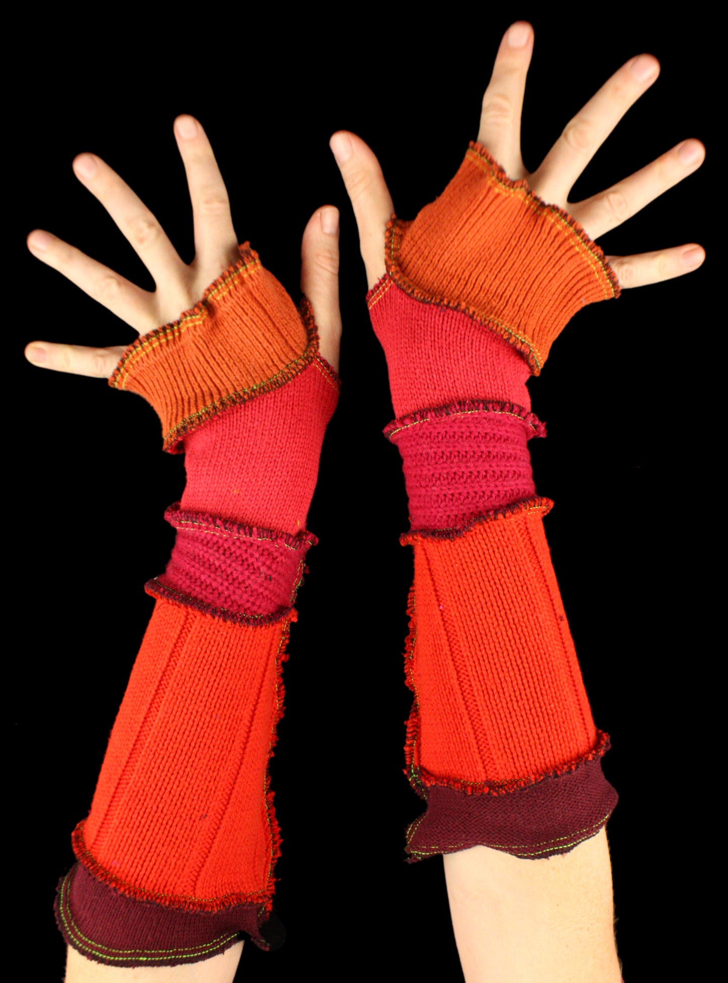 Arm Warmers - WOOL-FREE - made from upcycled sweaters