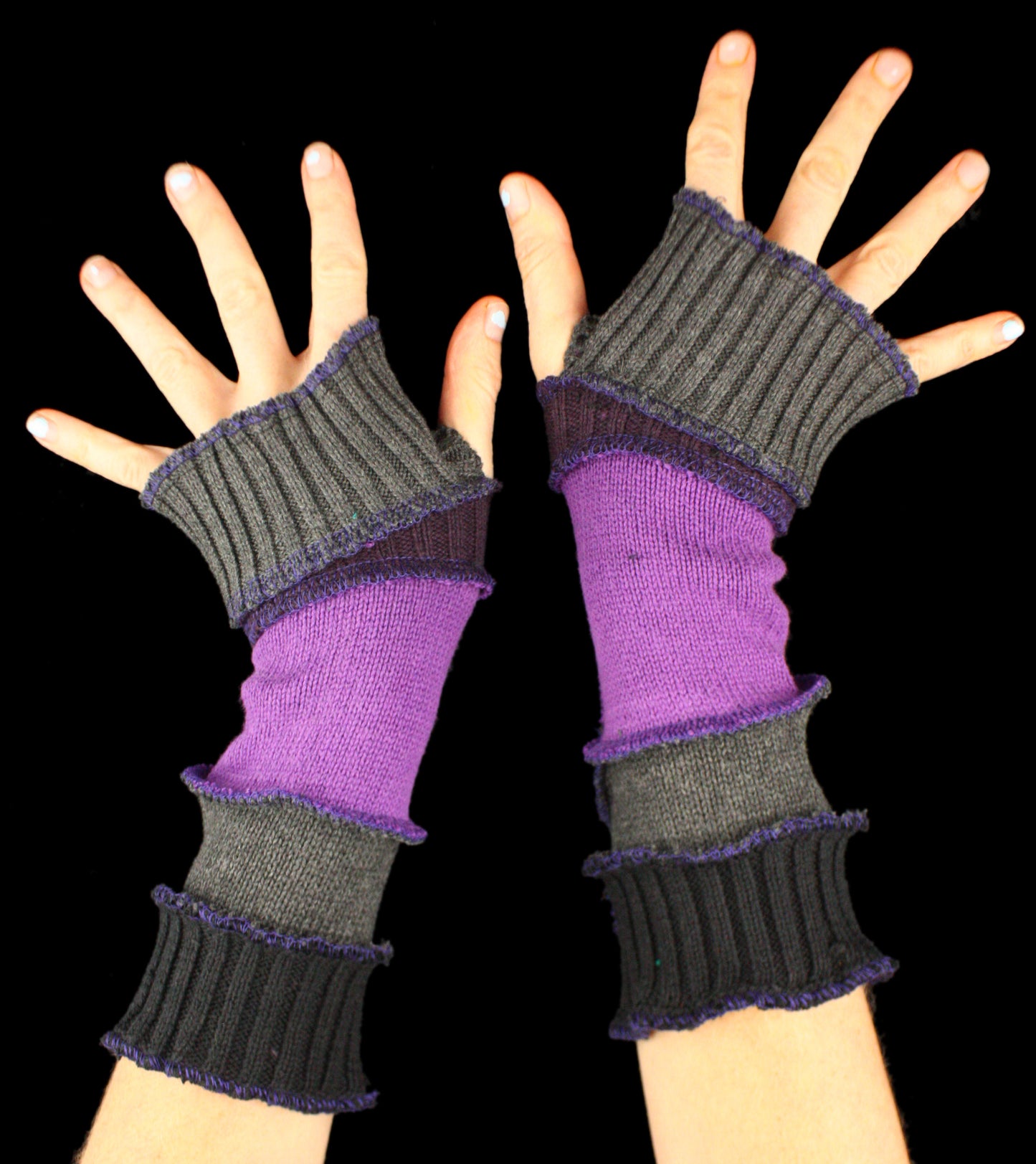 Arm Warmers - WOOL-FREE - made from upcycled sweaters