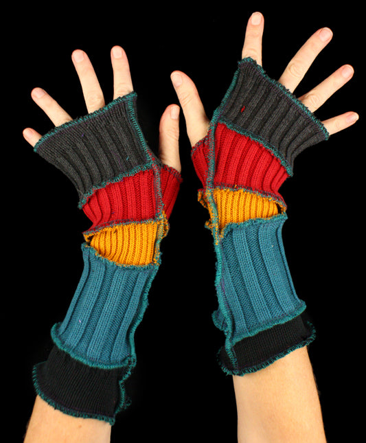 Arm Warmers - WOOL-FREE-  made from upcycled sweaters