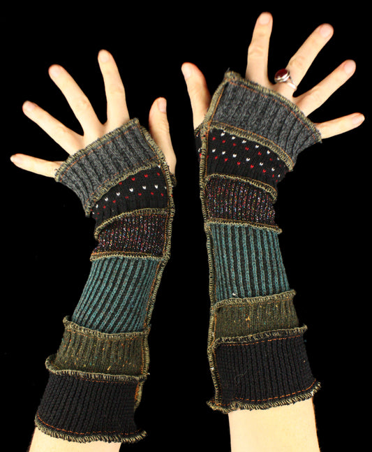 Arm Warmers - WOOL-FREE - made from upcycled sweaters