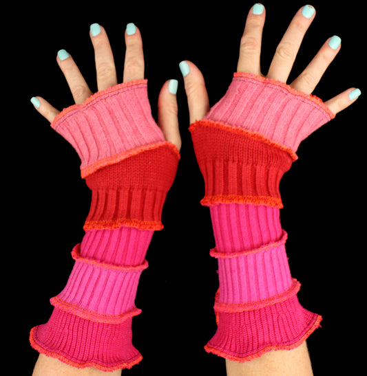 Arm Warmers - WOOL-FREE - made from upcycled sweaters