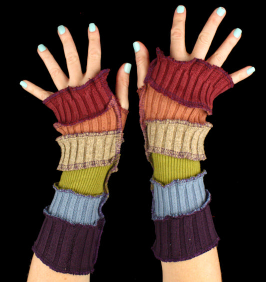 Arm Warmers - WOOL-FREE - made from upcycled sweaters